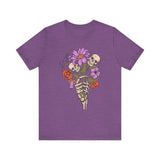 For You - Gothic Floral Skeleton Hand Halloween Shirt