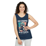 Fourth of July America Flag Unisex Garment-Dyed Tank Top