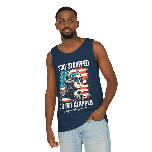 Fourth of July America Flag Unisex Garment-Dyed Tank Top