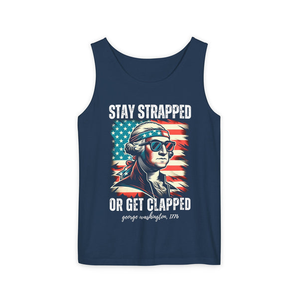 Fourth of July America Flag Unisex Garment-Dyed Tank Top