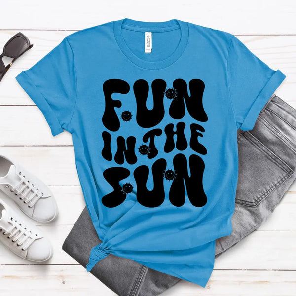 Fun In The Sun Men's Short Sleeve T-Shirt - Lake Summer Tee, Vacation Outfit, Gift for Him, Father's Day, Summer