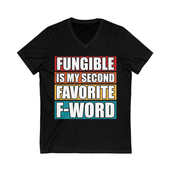 Fungible Quote Crypto V-Neck – Cryptocurrency Shirt for Enthusiasts, Traders, and Meme Lovers