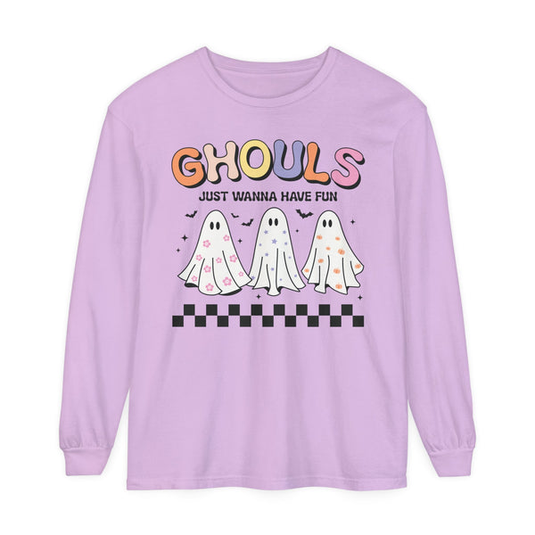 Ghouls Just Wanna Have Fun - Halloween Long Sleeve T-Shirt Ghost Friends Graphic Tee