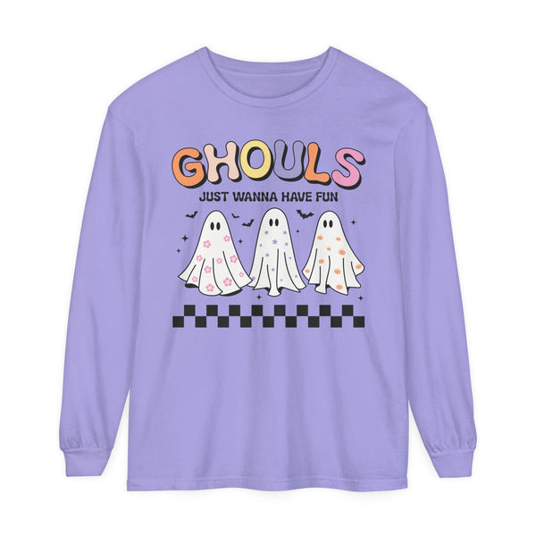 Ghouls Just Wanna Have Fun - Halloween Long Sleeve T-Shirt Ghost Friends Graphic Tee