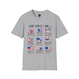 God Says I Am - 4th of July shirt, USA flag shirt, Red white blue tee, Patriotic - t-shirt, American pride tee