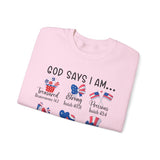 God Says I Am Unisex Heavy Blend™ Crewneck Sweatshirt