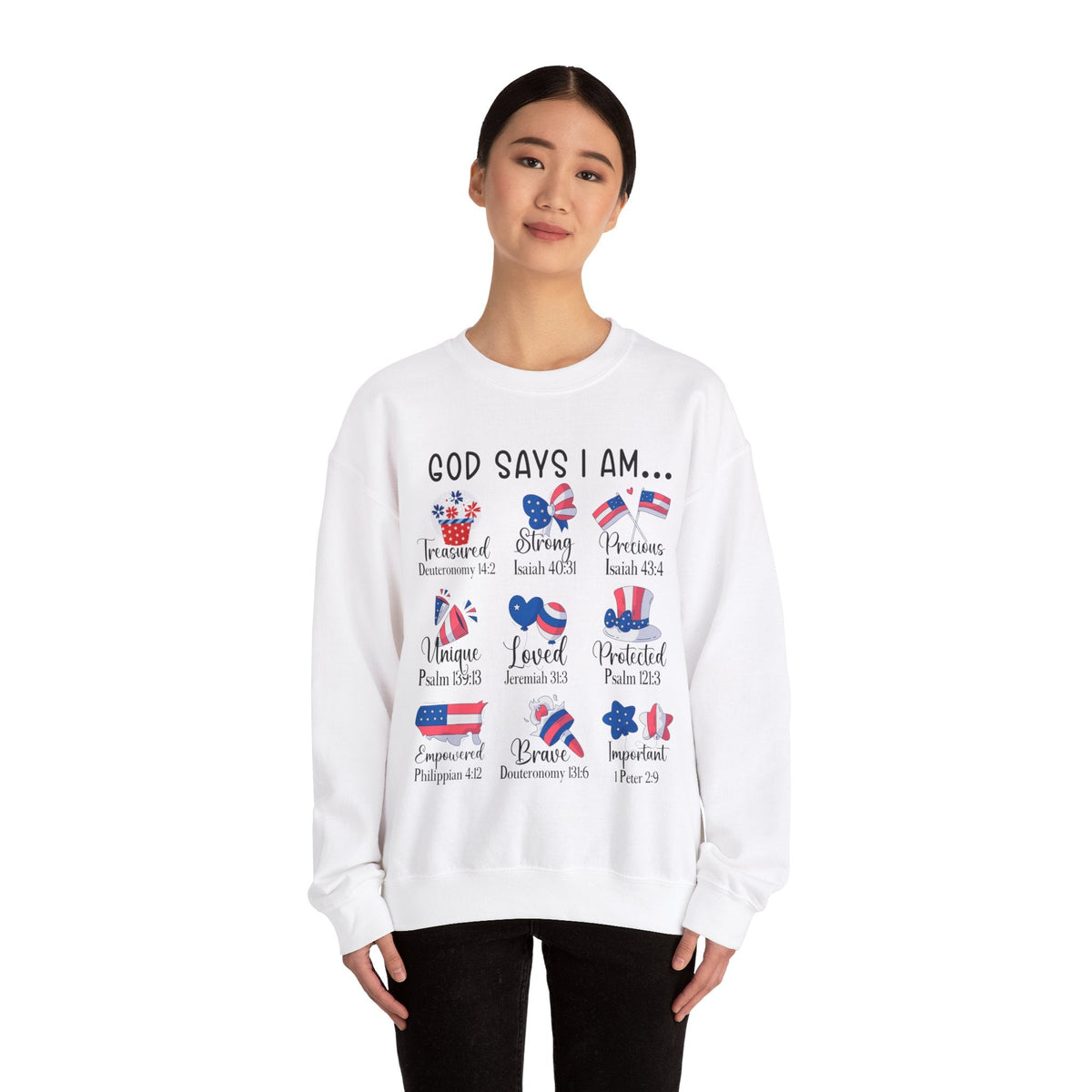 God Says I Am Unisex Heavy Blend™ Crewneck Sweatshirt