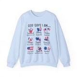 God Says I Am Unisex Heavy Blend™ Crewneck Sweatshirt