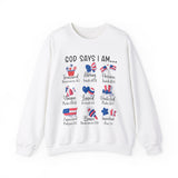 God Says I Am Unisex Heavy Blend™ Crewneck Sweatshirt