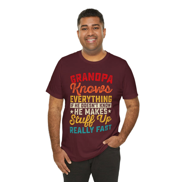 Grandpa Knows Everything - Dads T-Shirt, Fathers Day Shirt, Dad Birthday Gift, Cool Gift for Dads, Gift for Dad,