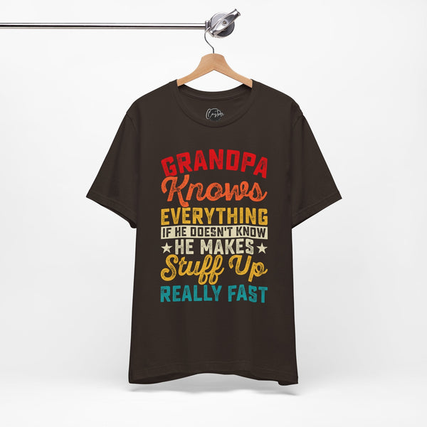Grandpa Knows Everything - Dads T-Shirt, Fathers Day Shirt, Dad Birthday Gift, Cool Gift for Dads, Gift for Dad,
