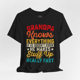 Grandpa Knows Everything - Dads T-Shirt, Fathers Day Shirt, Dad Birthday Gift, Cool Gift for Dads, Gift for Dad,