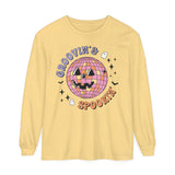 Groovin' & Spookin' - Retro Halloween Disco Ball Graphic Long Sleeve T-Shirt