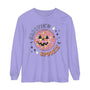 Groovin' & Spookin' - Retro Halloween Disco Ball Graphic Long Sleeve T-Shirt