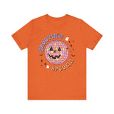 Groovin' & Spookin' - Retro Halloween Disco Ball Graphic T-Shirt