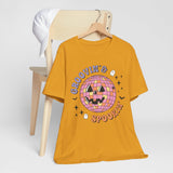 Groovin' & Spookin' - Retro Halloween Disco Ball Graphic T-Shirt