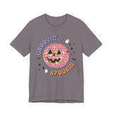 Groovin' & Spookin' - Retro Halloween Disco Ball Graphic T-Shirt