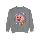 Groovin' & Spookin' - Retro Halloween Disco Ball Graphic T-Sweatshirt