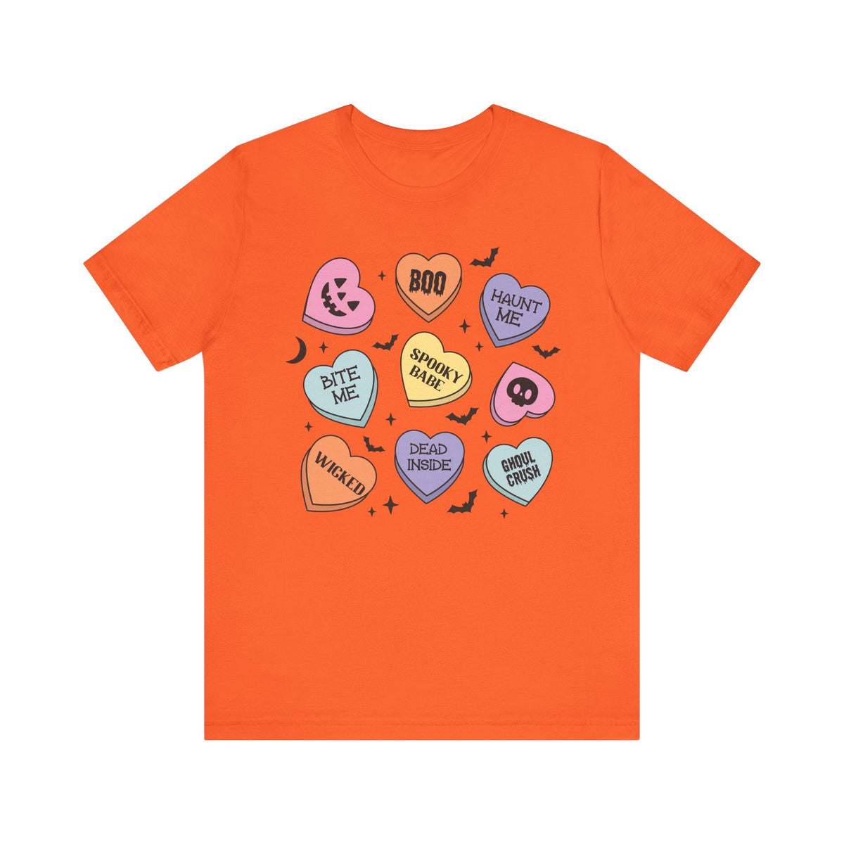 Halloween Candy Hearts - Spooky Babe, Ghoul Crush, Bite Me Halloween Tee