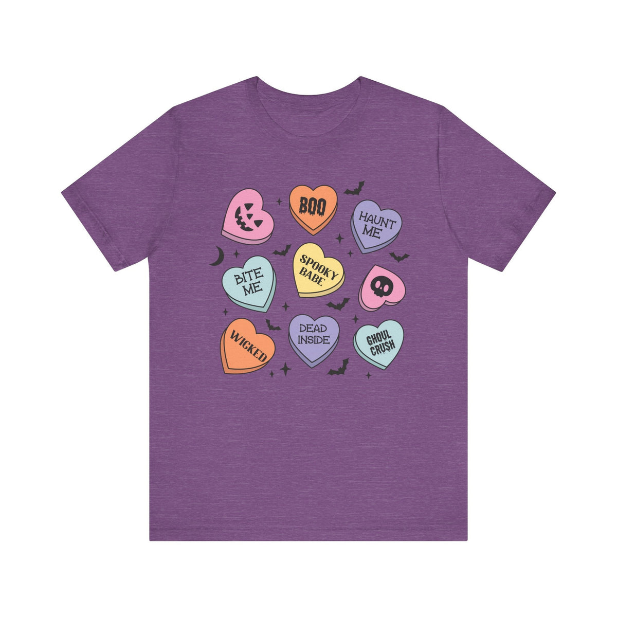 Halloween Candy Hearts - Spooky Babe, Ghoul Crush, Bite Me Halloween Tee