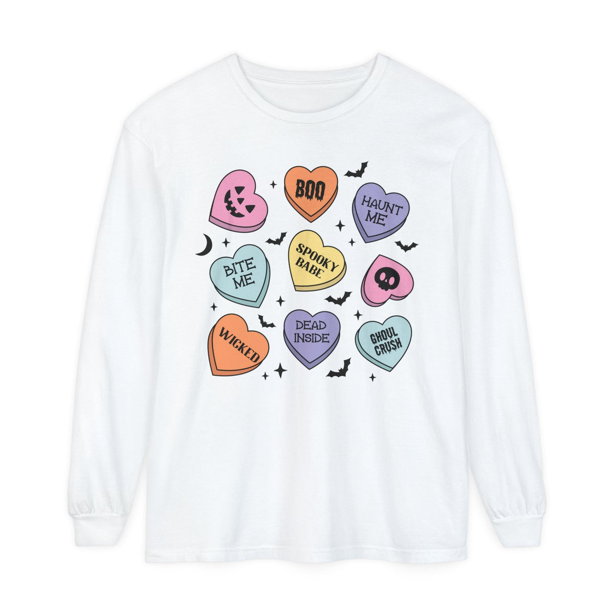 Halloween Candy Hearts - Spooky Babe, Ghoul Crush, Bite Me Halloween Tee