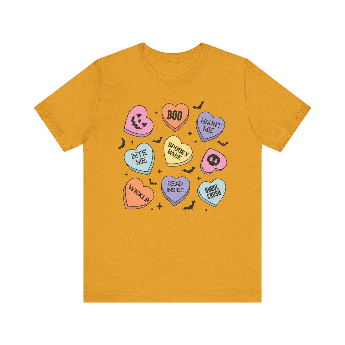 Halloween Candy Hearts - Spooky Babe, Ghoul Crush, Bite Me Halloween Tee