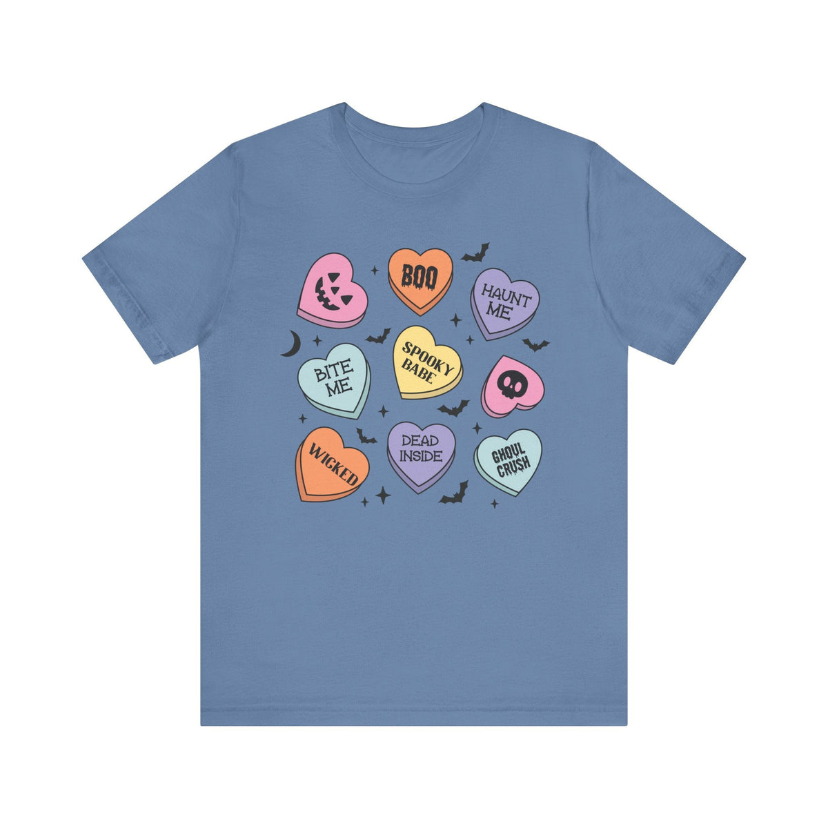 Halloween Candy Hearts - Spooky Babe, Ghoul Crush, Bite Me Halloween Tee