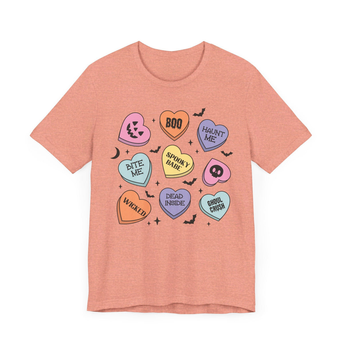 Halloween Candy Hearts - Spooky Babe, Ghoul Crush, Bite Me Halloween Tee