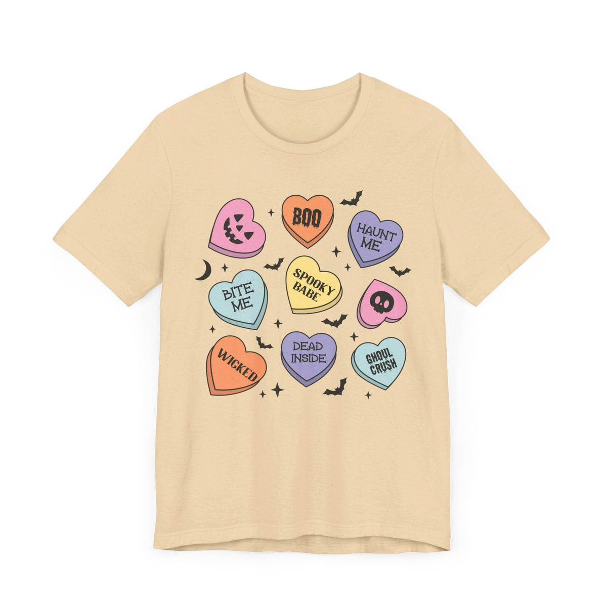 Halloween Candy Hearts - Spooky Babe, Ghoul Crush, Bite Me Halloween Tee