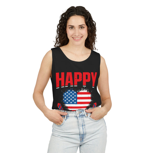 Happy 4th July Unisex Garment-Dyed Tank Top