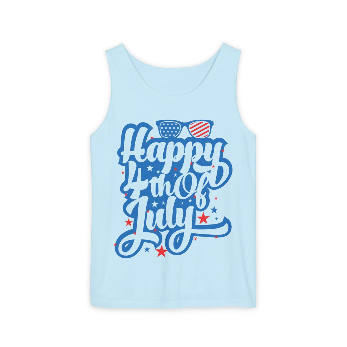 Happy 4th of July Unisex Garment-Dyed Tank Top