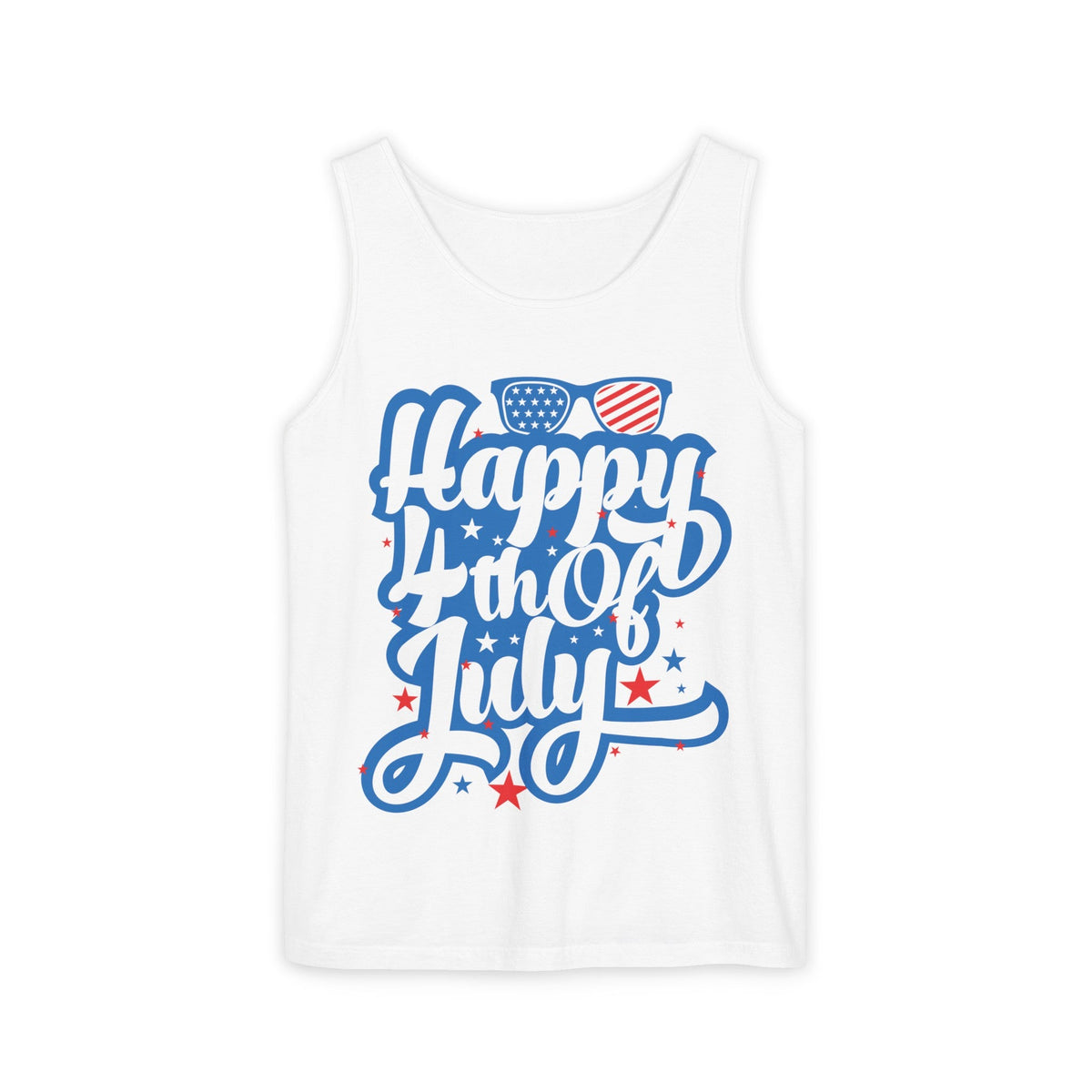 Happy 4th of July Unisex Garment-Dyed Tank Top