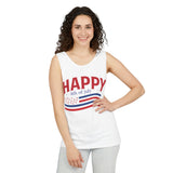 Happy Fourth of July Unisex Garment-Dyed Tank Top