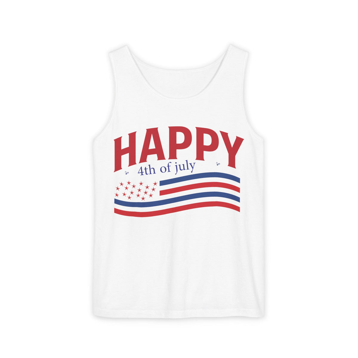 Happy Fourth of July Unisex Garment-Dyed Tank Top