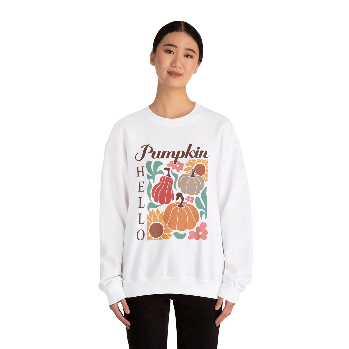 Hello Pumpkin Sweatshirt - Cozy Up for Fall