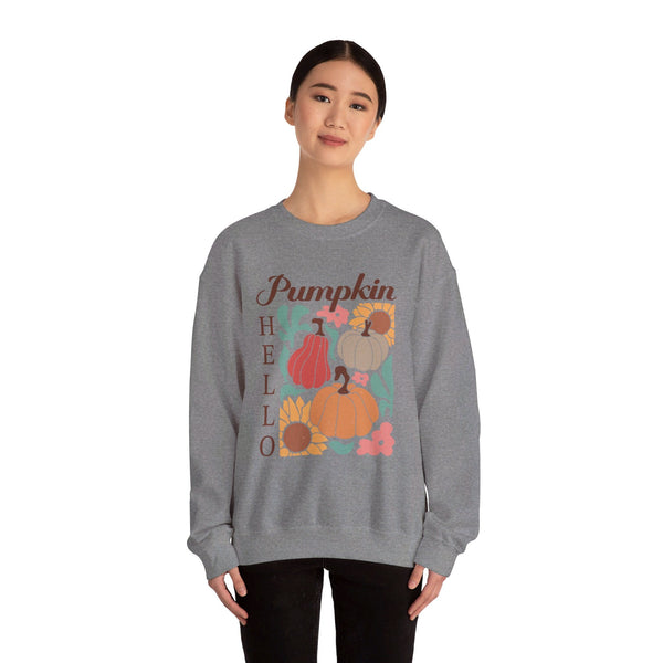 Hello Pumpkin Sweatshirt - Cozy Up for Fall