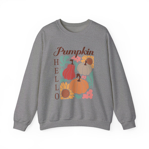 Hello Pumpkin Sweatshirt - Cozy Up for Fall