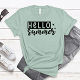 Hello Summer Men's Short Sleeve T-Shirt - Lake Summer Tee, Vacation Outfit, Gift for Him, Father's Day, Summer