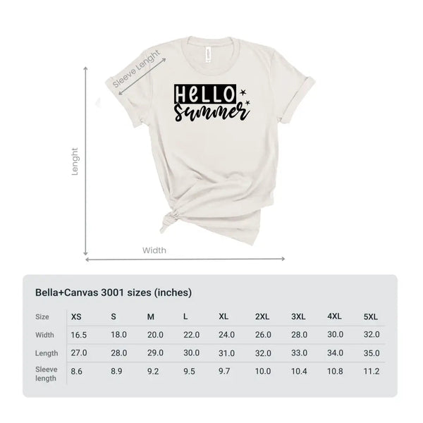 Hello Summer Men's Short Sleeve T-Shirt - Lake Summer Tee, Vacation Outfit, Gift for Him, Father's Day, Summer