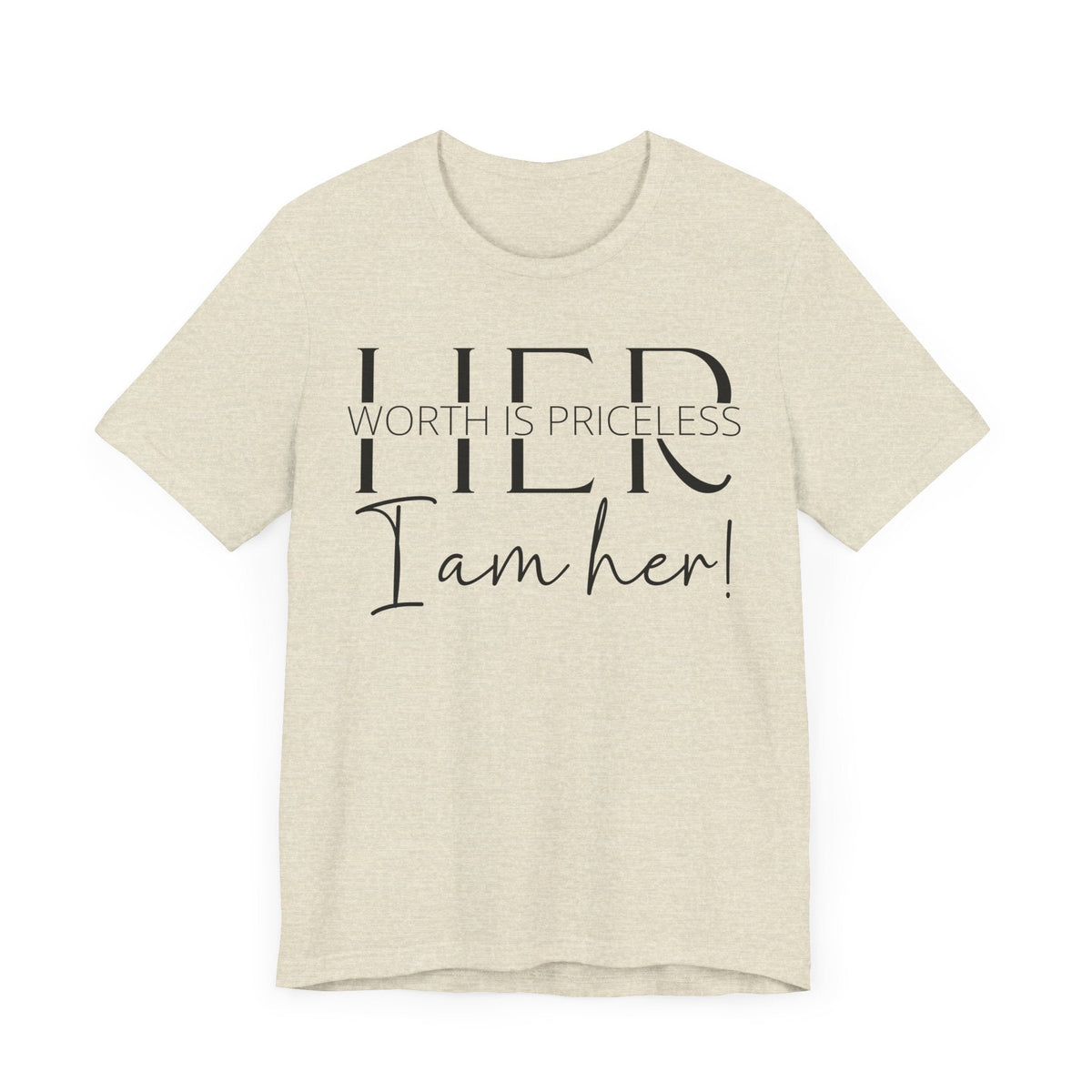 Her Worth is Priceless - Empowering Women's Confidence T-Shirt - Self-Love Quote Tee