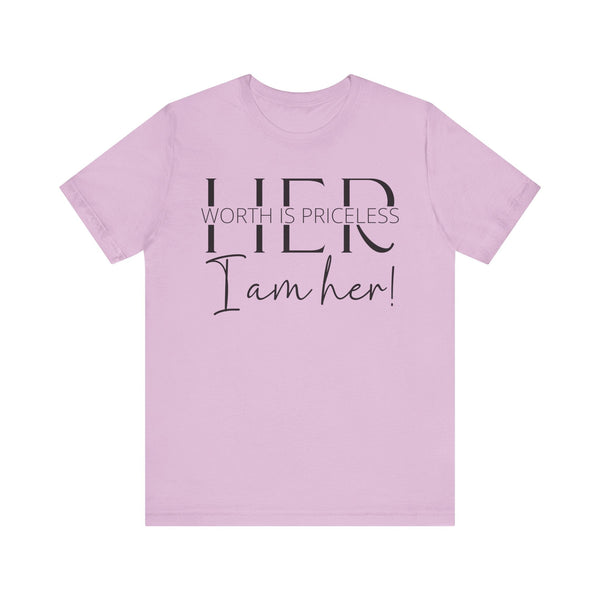 Her Worth is Priceless - Empowering Women's Confidence T-Shirt - Self-Love Quote Tee