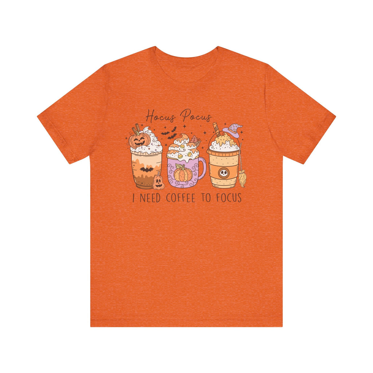 Hocus Pocus I Need Coffee to Focus Halloween Shirt - Witchy Coffee Drinks Graphic Tee