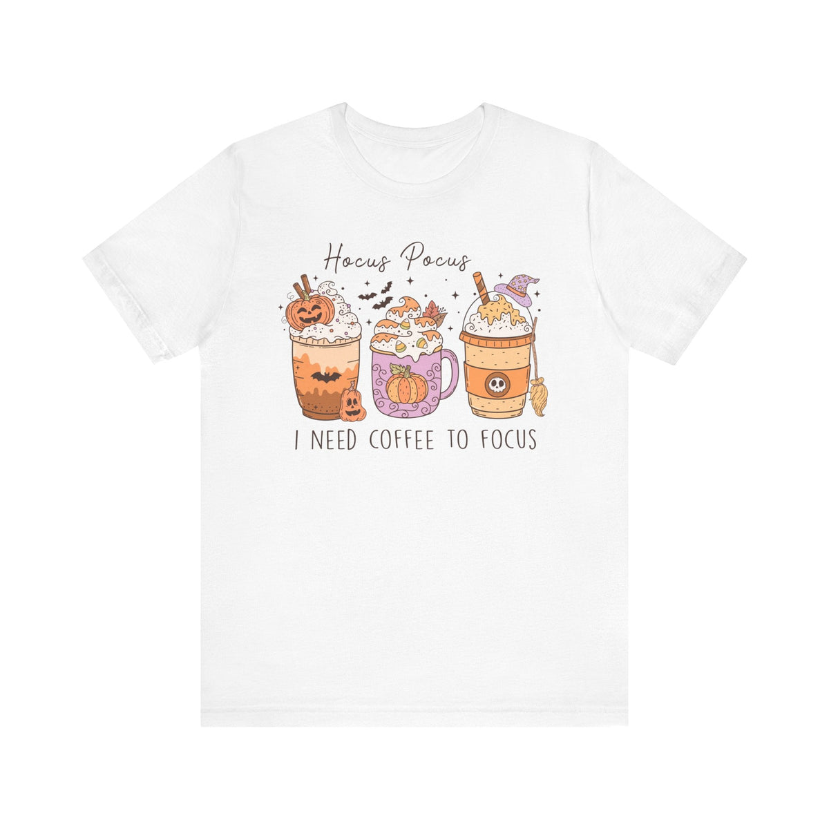 Hocus Pocus I Need Coffee to Focus Halloween Shirt - Witchy Coffee Drinks Graphic Tee