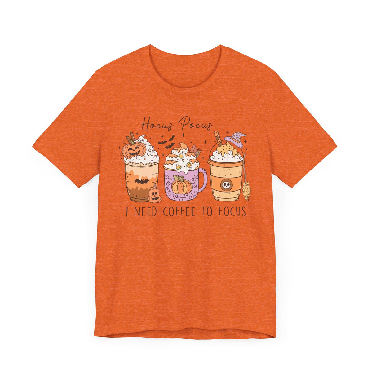 Hocus Pocus I Need Coffee to Focus Halloween Shirt - Witchy Coffee Drinks Graphic Tee