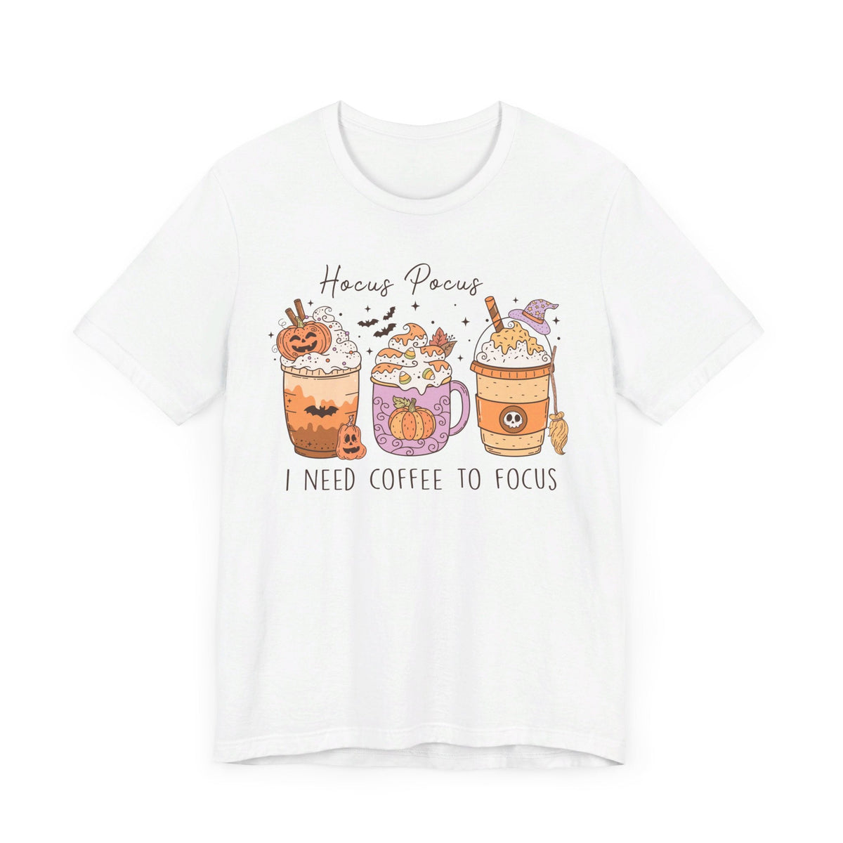 Hocus Pocus I Need Coffee to Focus Halloween Shirt - Witchy Coffee Drinks Graphic Tee