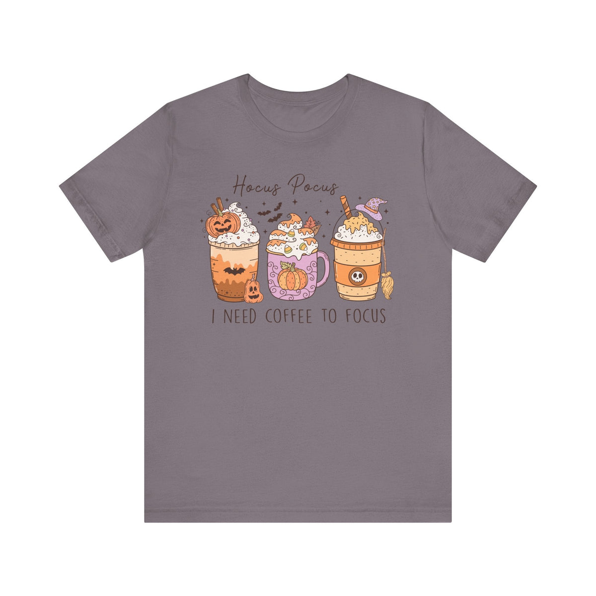 Hocus Pocus I Need Coffee to Focus Halloween Shirt - Witchy Coffee Drinks Graphic Tee