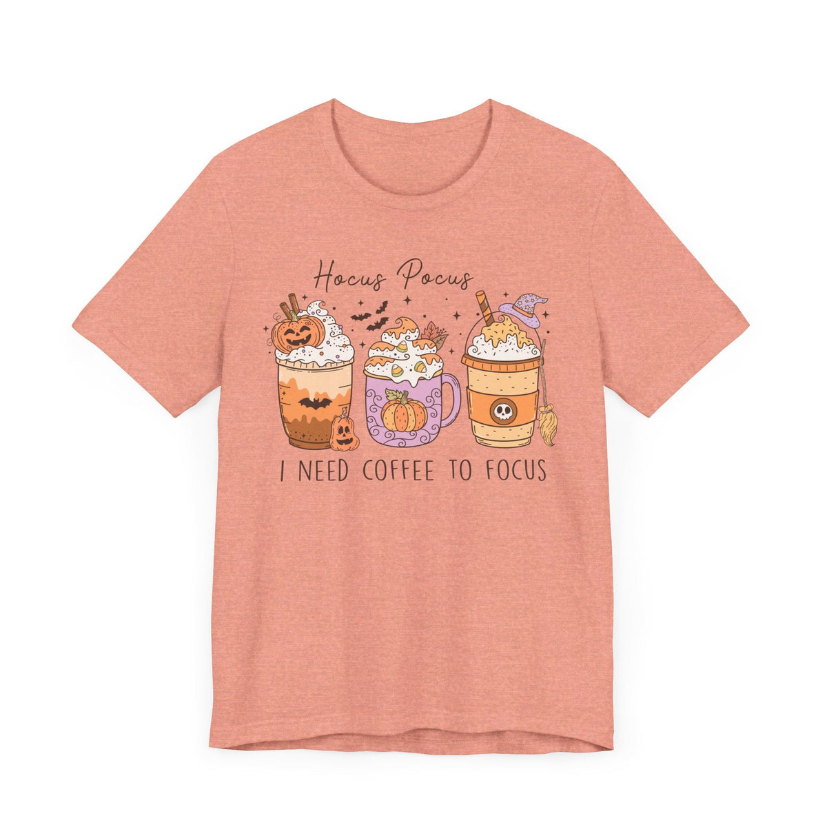 Hocus Pocus I Need Coffee to Focus Halloween Shirt - Witchy Coffee Drinks Graphic Tee