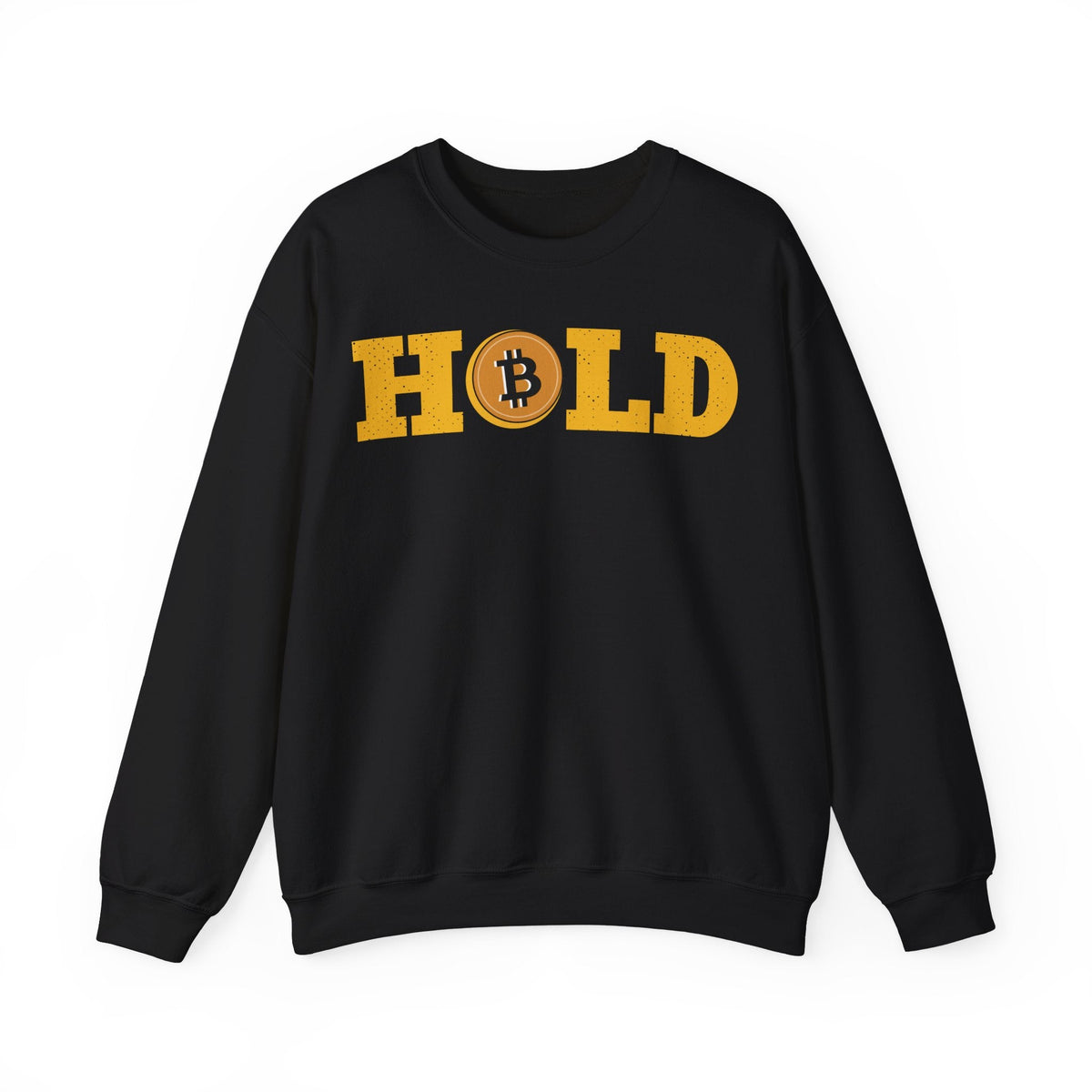 Hold Bitcoin Crypto Crewneck Sweatshirt – Cryptocurrency Shirt for Enthusiasts, Traders, and Meme Lovers