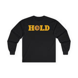 Hold Bitcoin Crypto Long Sleeve – Cryptocurrency Shirt for Enthusiasts, Traders, and Meme Lovers