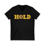 Hold Bitcoin Crypto V-Neck – Cryptocurrency Shirt for Enthusiasts, Traders, and Meme Lovers